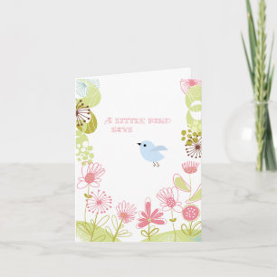 Cartão De Agradecimento A Little Bird Thank You Card