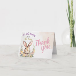 Cartão De Agradecimento A Little Bunny On the Way Thank You Card