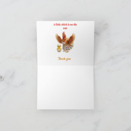 Cartão De Agradecimento A little chick is on the way 