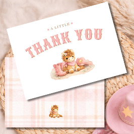 Cartão De Agradecimento A Little Cowgirl Baby Girl Shower Thank You