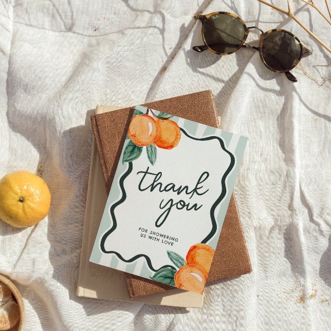 Cartão De Agradecimento A Little Cutie Baby Shower Thank You (Little Cutie Thank You Card)