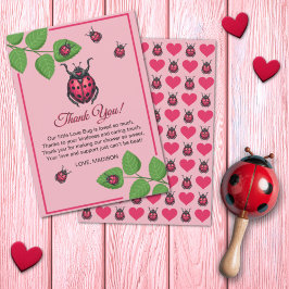 Cartão De Agradecimento A Little Love Bug Is On The Way Ladybug