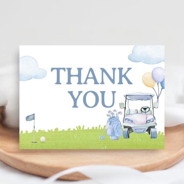 Cartão De Agradecimento A Little Putter Golf Baby Shower (Golf A Little Putter Baby Shower Thank You Card)