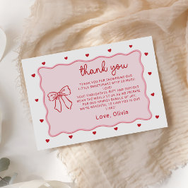 Cartão De Agradecimento A Little Sweetheart Valentine's Baby Shower