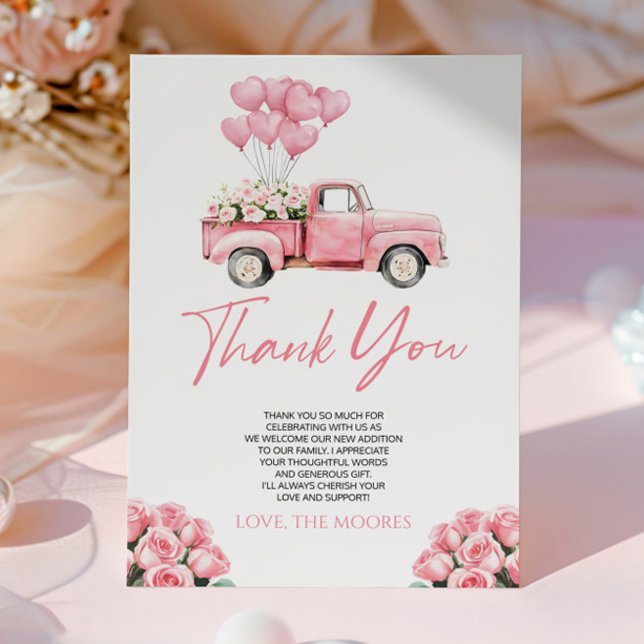 Cartão De Agradecimento A Little Sweetheart Valentine's Day Baby Shower (Criador carregado)