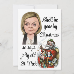 Cartão De Agradecimento A Liz Truss desaparecerá no Natal