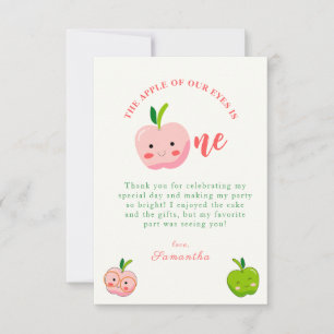 Cartão De Agradecimento A Maçã dos Nossos Olhos, primeiro aniversário