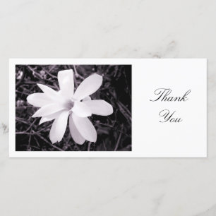 Cartão De Agradecimento A magnólia branca - obrigado