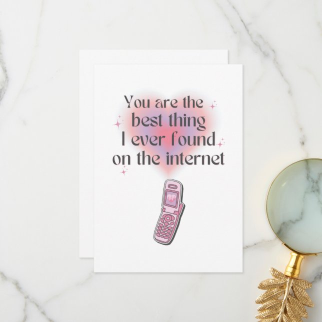 Cartão De Agradecimento A melhor coisa que encontrei na internet (Frente/Verso In Situ)