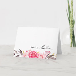 Cartão De Agradecimento A minha mãe, obrigado, festa de casamento