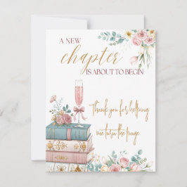 Cartão De Agradecimento A New Chapter Thank You Card