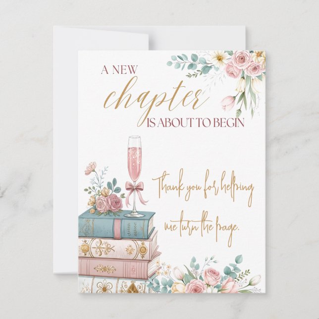 Cartão De Agradecimento A New Chapter Thank You Card (Frente)