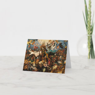 Cartão De Agradecimento A queda dos anjos rebeldes por Pieter Bruegel