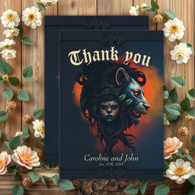 Cartão De Agradecimento A simbiose da força e graça (Criador carregado)