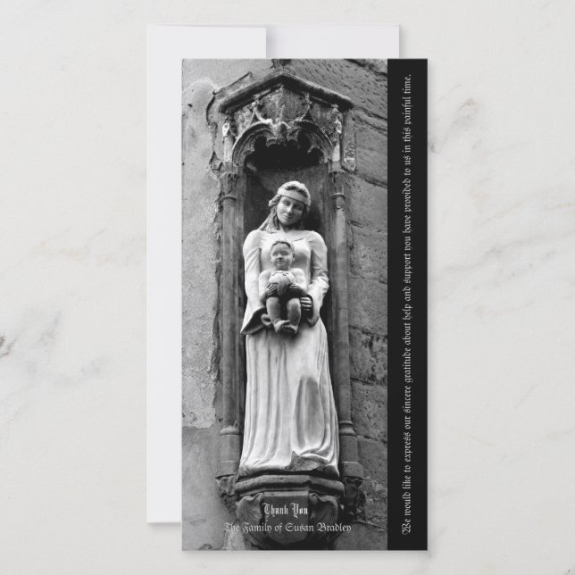 Cartão De Agradecimento A Simpatia Virgem e Criança 1 Obrigado (Frente)