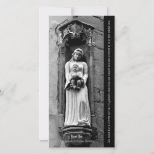 Cartão De Agradecimento A Simpatia Virgem e Criança 1 Obrigado