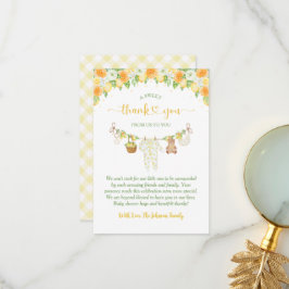 Cartão De Agradecimento A Sweet Little One Lemon Citrus Floral Baby Shower