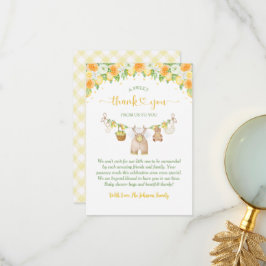 Cartão De Agradecimento A Sweet Little One Lemon Citrus Floral Baby Shower
