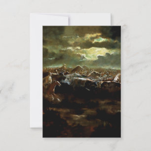 Cartão De Agradecimento "A Última Posição" Arte Ocidental de Charles M 