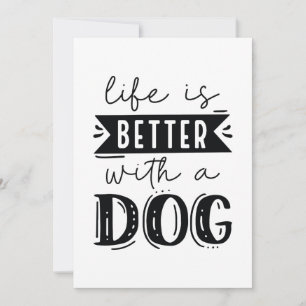 Cartão De Agradecimento A Vida É Melhor Com Um Cachorro