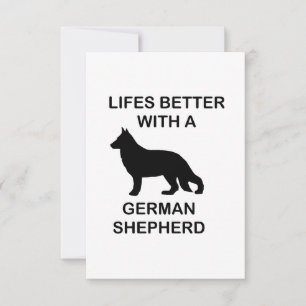 Cartão De Agradecimento a vida é melhor com um german shepherd