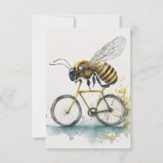 Cartão De Agradecimento Abelhas engraçadas montando um desenho de aquarela