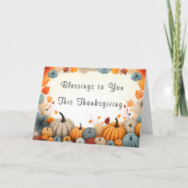 Cartão De Agradecimento Abençoações para você Esta Ação de Graças