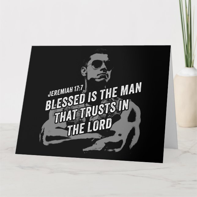 Cartão De Agradecimento Abençoado é o homem que confia no LORD Jeremia (Frente)
