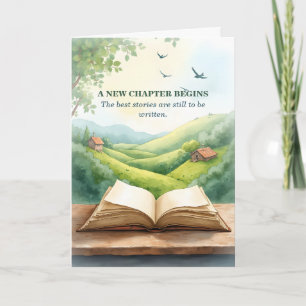 Cartão De Agradecimento Abertura do Livro da Aposentadoria Novo Capítulo P