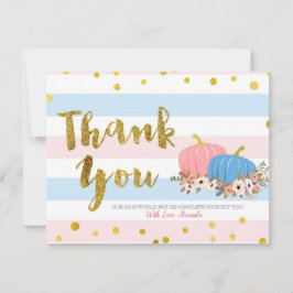 Cartão de agradecimento Abóbora Dourada