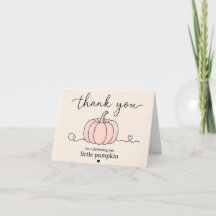 Abóbora Rosa Minimalista Obrigada