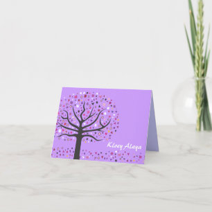 Cartão De Agradecimento Abstact Tree of Life Bat Mitzvah Thank You Card