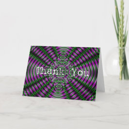 Cartão De Agradecimento Abstenção Purple e Green, Obrigado