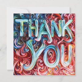 Cartão De Agradecimento Abstrato colorido