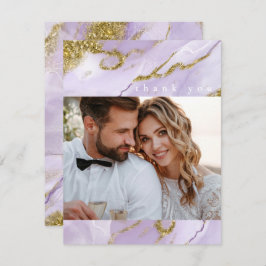 Cartão De Agradecimento Abstrato da Lavanda Lux Ink ID990