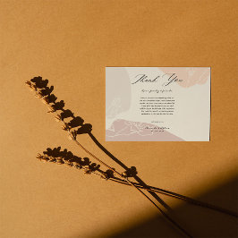 Cartão De Agradecimento Abstrato Flower Wedding