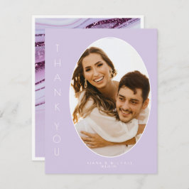 Cartão De Agradecimento Abstrato Glitter Strata Wedding Obrigado Lc ID903