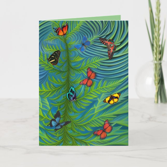 Cartão De Agradecimento Abstrato Little Daisy Garden (Frente)