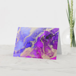 Cartão De Agradecimento Abstrato púrpura e magenta