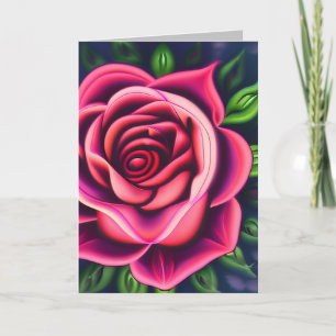 Cartão De Agradecimento Abstrato Romântico Rosa Bloom