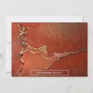 Cartão De Agradecimento Abstrato Vermelho Brilhante E Álcool Tinta Líquida