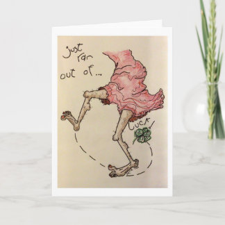 Cartão De Agradecimento Acabou a sorte!