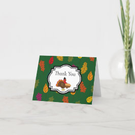 Cartão De Agradecimento Ação de Graças de Pumpkin Pie Pumpkin na Turquia |