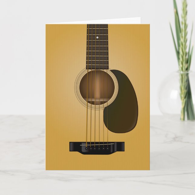 Cartão De Agradecimento Acoustic Guitar Blank greeting card (Frente)