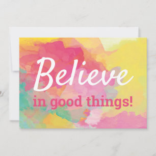 Cartão De Agradecimento Acreditem em Boas Coisas Coisas Coisas Coisas Posi