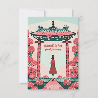 Cartão De Agradecimento Adeus à sua viagem final