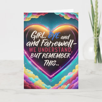 Cartão De Agradecimento Adeus, Farewell