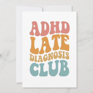 Cartão De Agradecimento AdHD: Diagnóstico tardio Clube Funny Neurodiversit