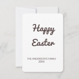 Cartão De Agradecimento adicionar páscoa de texto simples