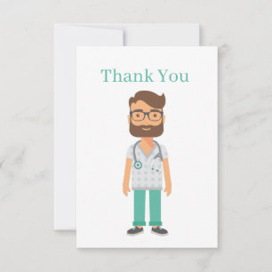 Cartão De Agradecimento Adicionar texto ao médico